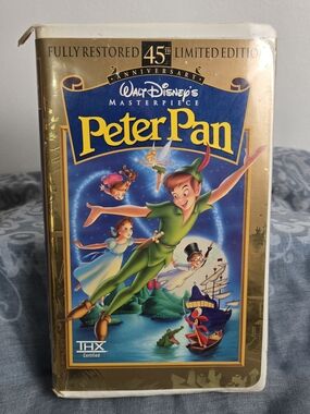 Walt Disney's Peter Pan 45th Anniversary VHS - Gold and Blue